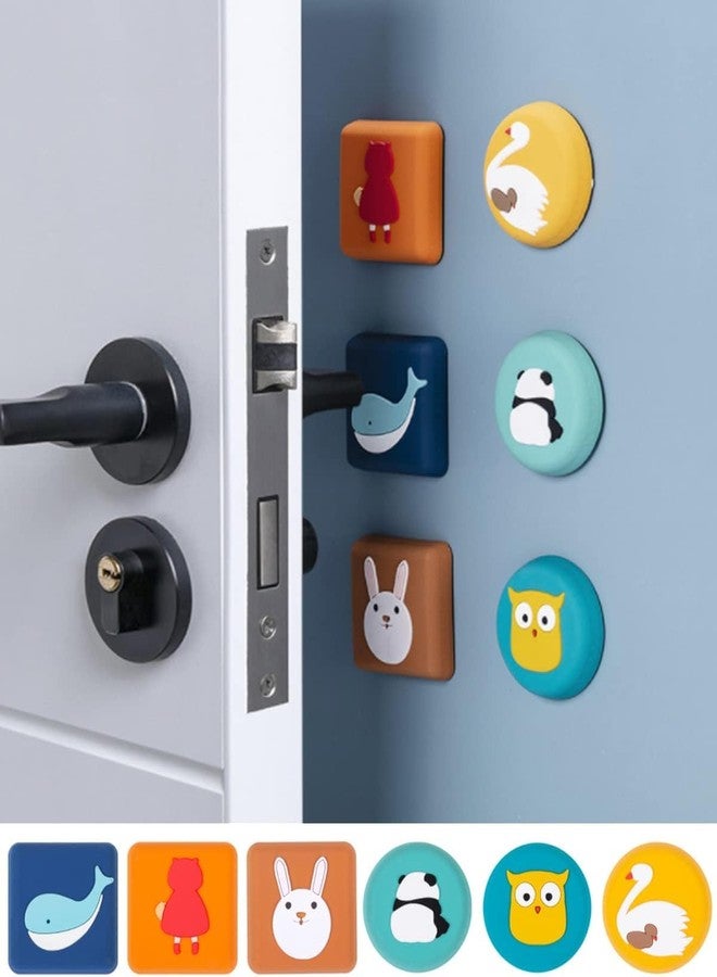 Potency Strongest Wall Door Handle Stopper Set, 3 Pieces of Clear Rubber Knob, Wall Shield Cushion, Guard Door Bumper Wall Protector Silencer, Self Adhesive - Image 2